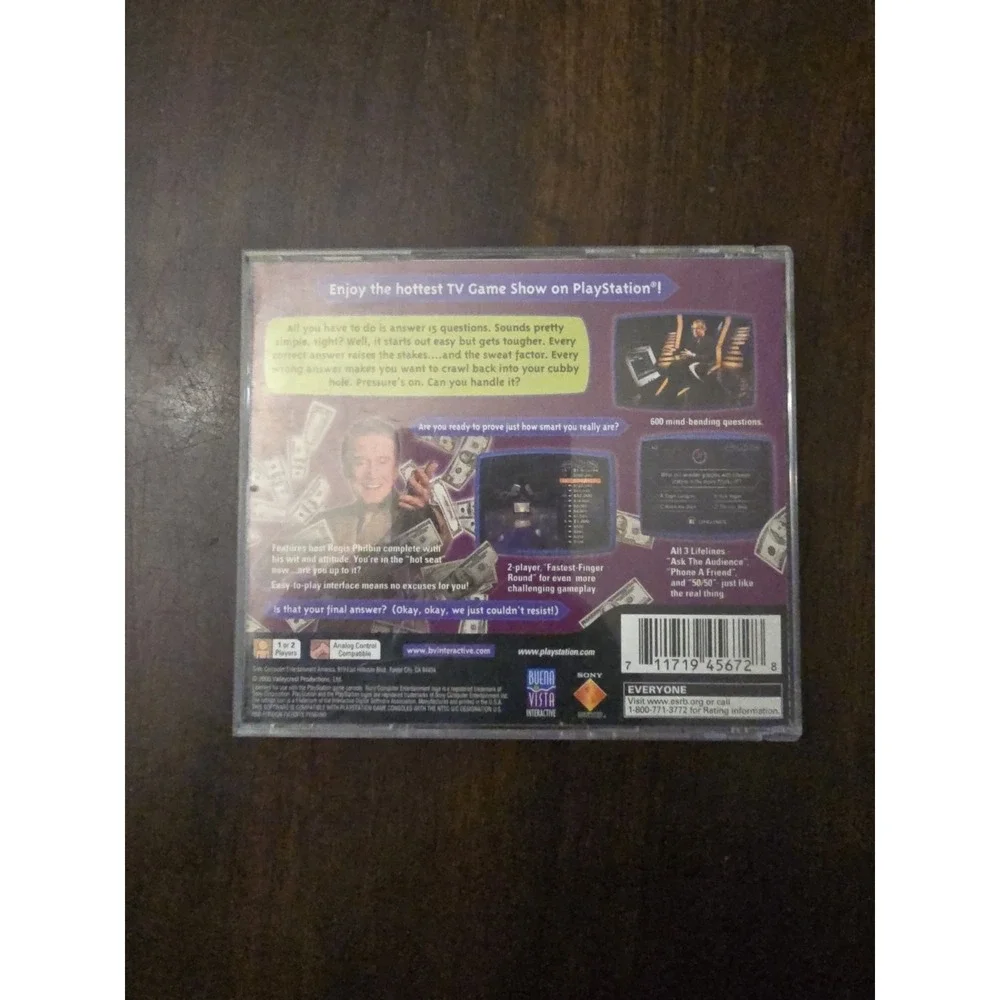Who Wants to Be a Millionaire: 2nd Edition PlayStation Game Ps1